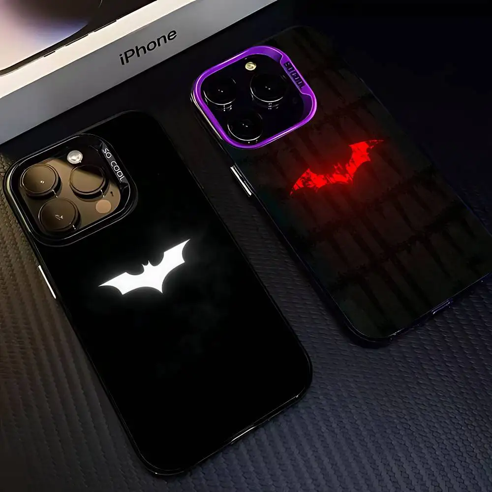 Funda de Teléfono con Diseño de Batman para iPhone 17, 16, 15, 14, 13, 12 Mini, 11, 8, 7 Pro Max Plus, Colorida