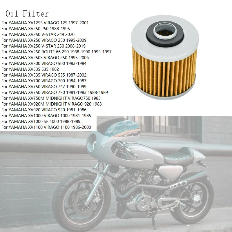

2PS off-road Motorcycle Oil Filter Transmission Fuel Filters For YAMAHA XV125S VIRAGO XV250 V-STAR XV700 VIRAGO XV1100 VIRAGO