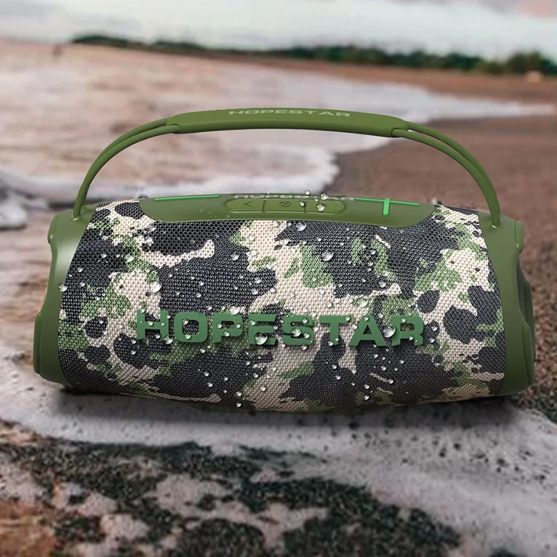 HOPESTAR-H53 Outdoor waterproof wireless bluetooth speakers portable Column high power 35W subwoofer TWS 5200mAh battery Radios