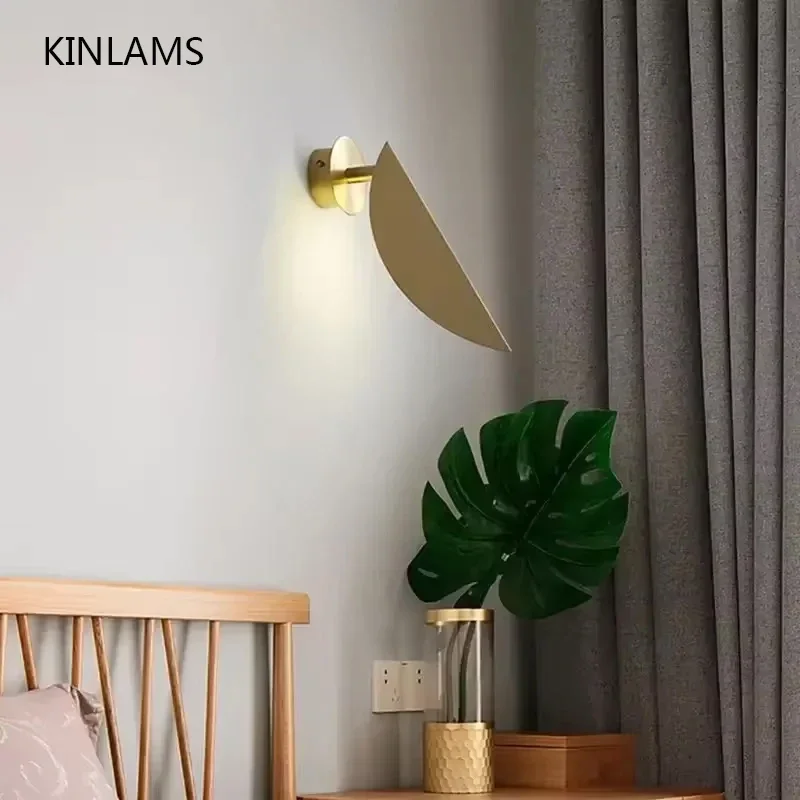 

Nordic LED Leaf Wall Light Living Room Dining Room Bedroom Decoration Wall Lamp Hotel Corridor Adjustable Indoor Wall Sconce