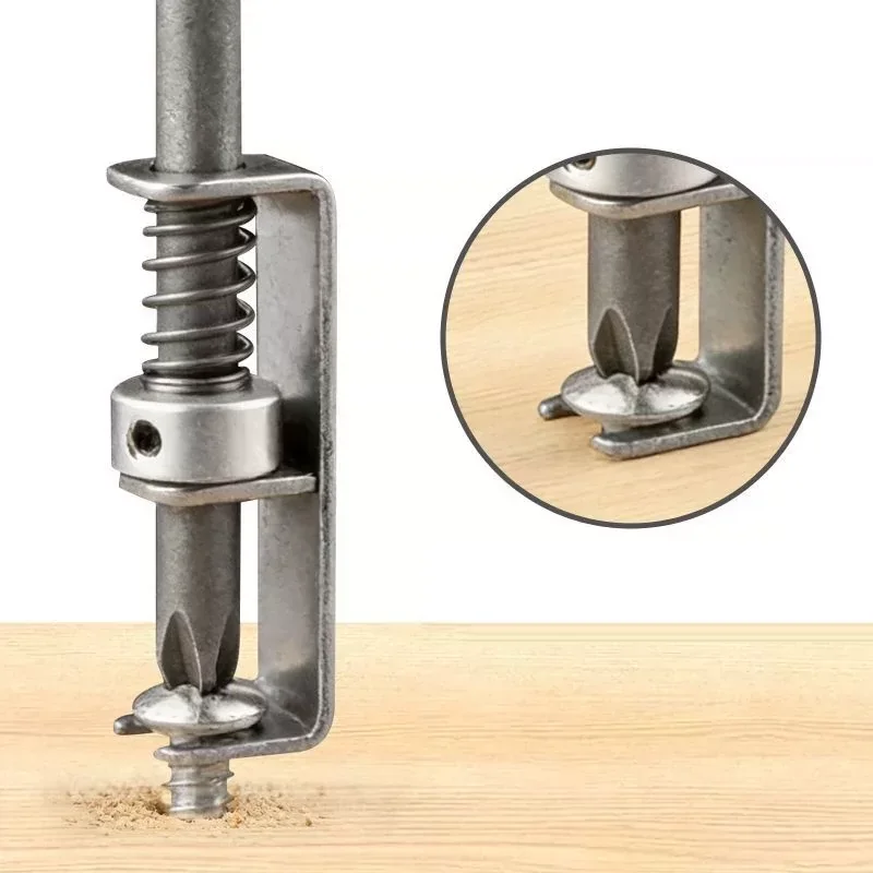 Spring-Loaded Screw Holder Bit Anti-Drop Screwdriver Positioning Bits Screw Driver Guide Drill Bits Tip Holders Woodworking Tool