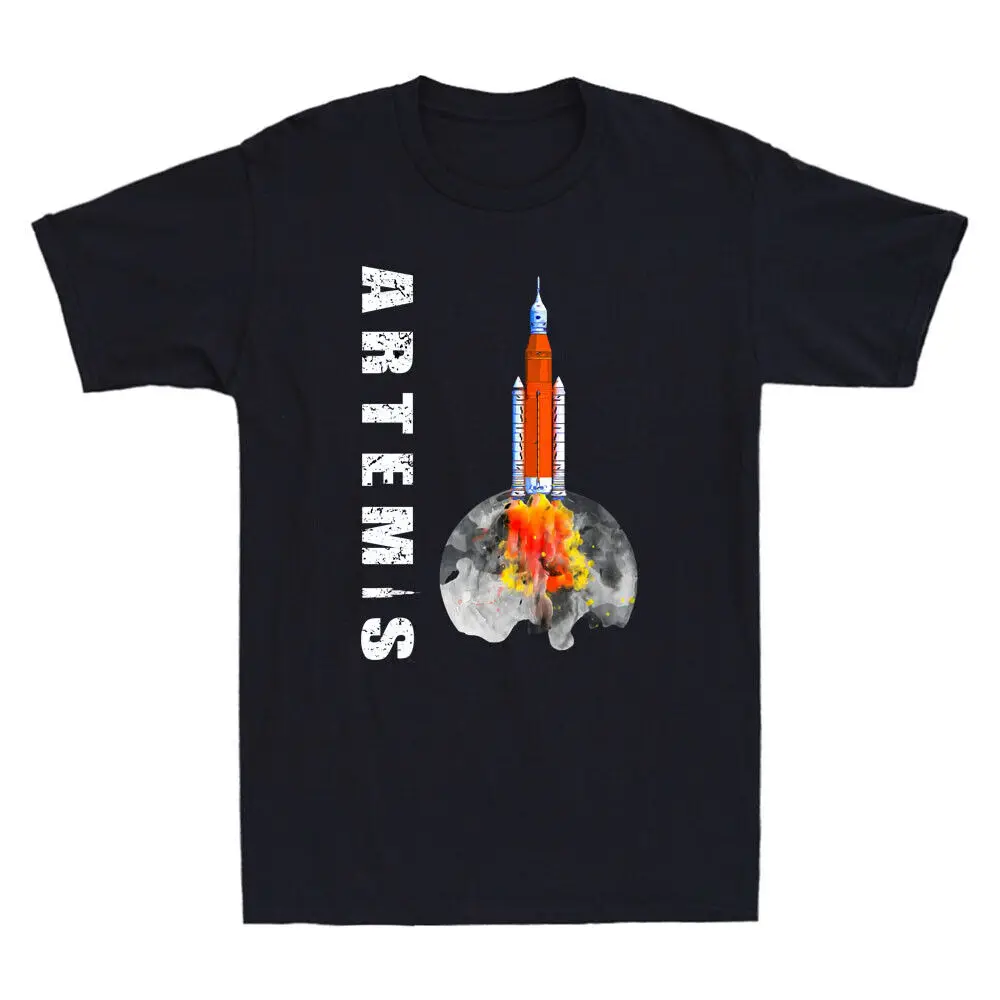 Artemis 1 SLS Rocket Launch Mission To The Moon And Beyond Vintage Men's T-Shirt