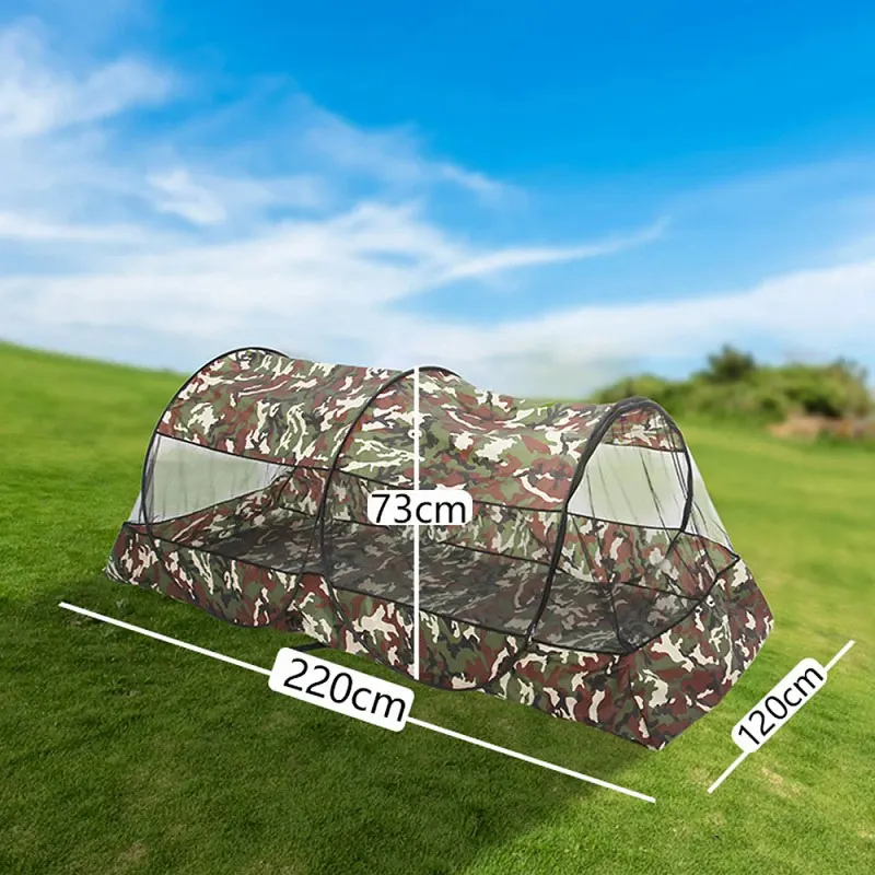 Camping Mosquito Net Tent Foldable Free Installation Portable Mesh Tent With Zipper For Camping Hunting Single Bed Travel Tent