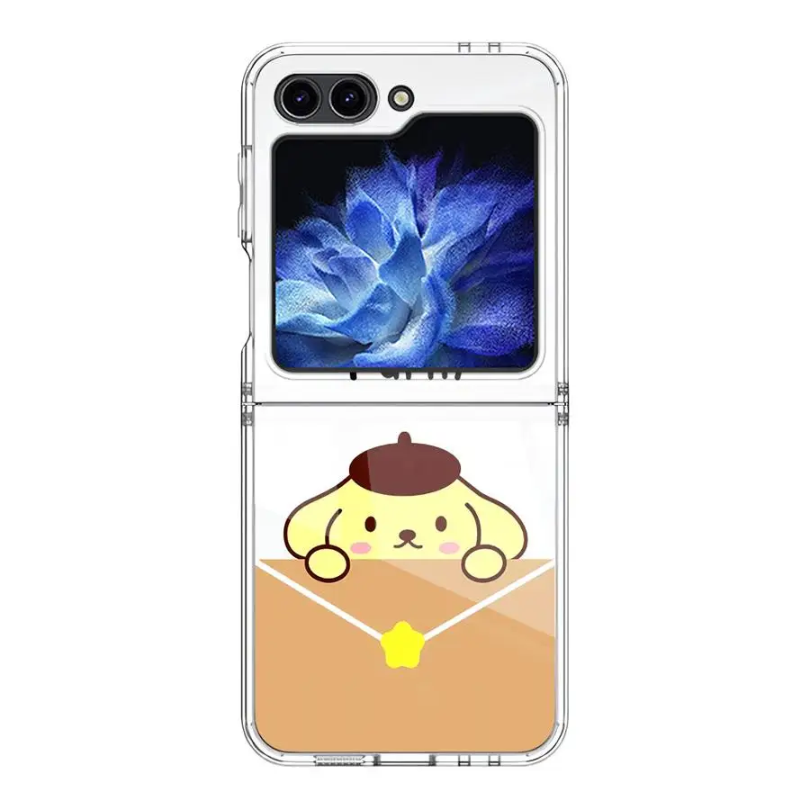 حافظة لهاتف سامسونج جالاكسي ZFlip6 ZFlip4 ZFlip3 Z Flip 7 6 5 4 3 ZFlip5 ZFlip7 Sanrio Melody Pochacco #6