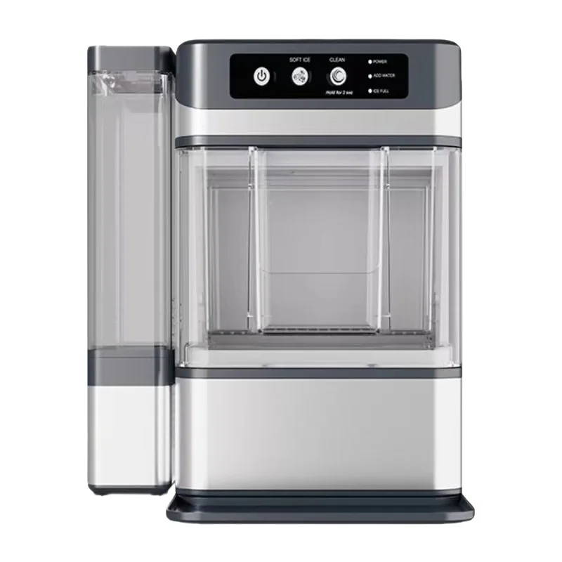17kg/24H Countertop Pebble Ice Maker 3.7L Water Tank Self-Cleaning Household Nugget Ice Machine