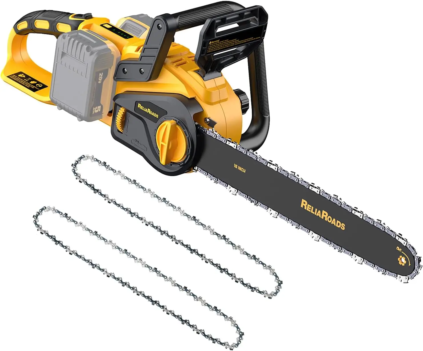 

16-Inch Brushless Chainsaw, 40V (2 x 20V MAX) Cordless Battery Powered Chain Saw Compatible DeWALT Battery, Ideal for Wood/Tree