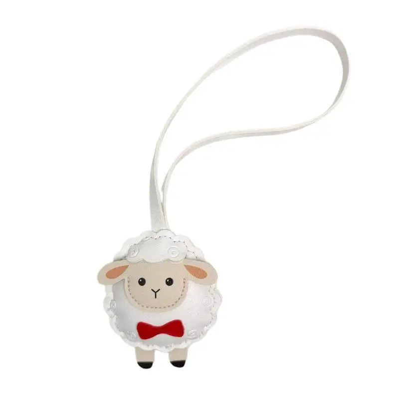 Damen Ziegen- und Schaf-Taschenanhänger, Schlüsselanhänger, Schmuck, Tier-Schlüsselringhalter, Taschencharms, Auto-Anhänger, Geschenk – Detail 7