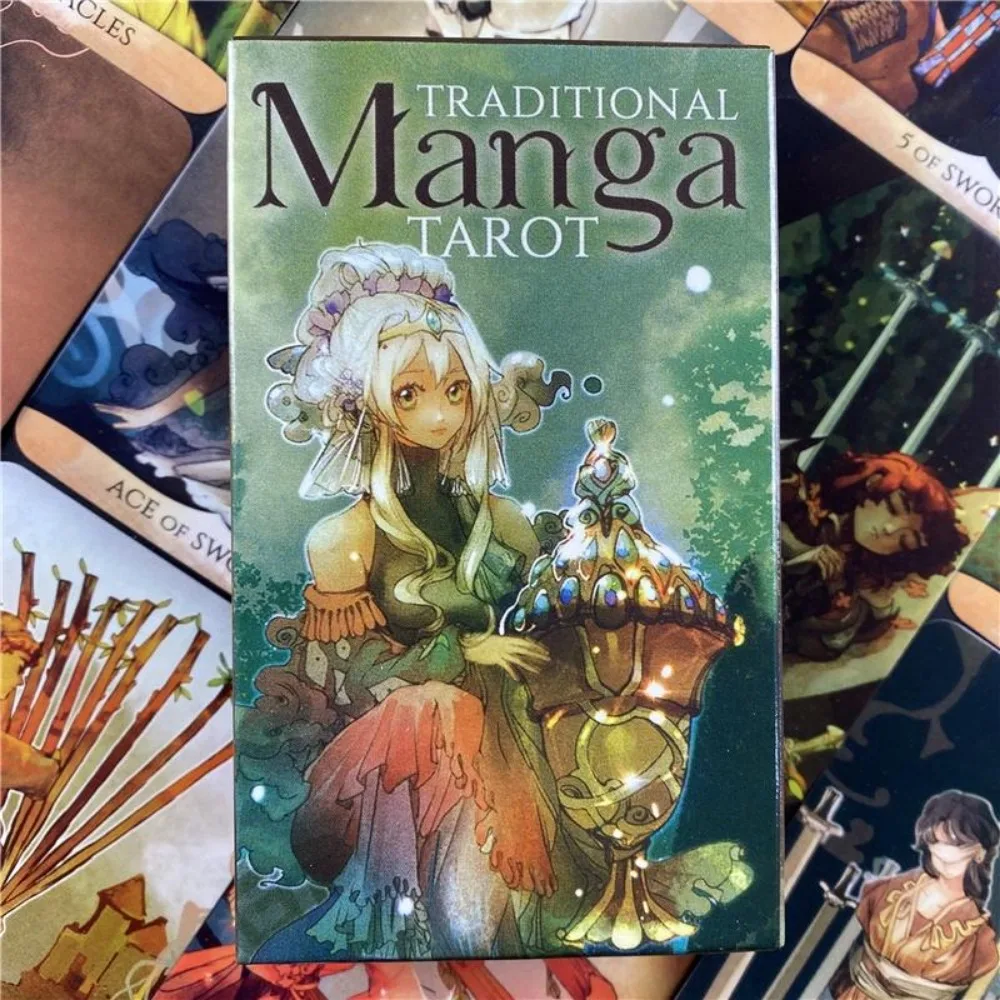 Manga Tarot para Mulheres, English Oracle Cards, Board Game, Girls, Tradicional