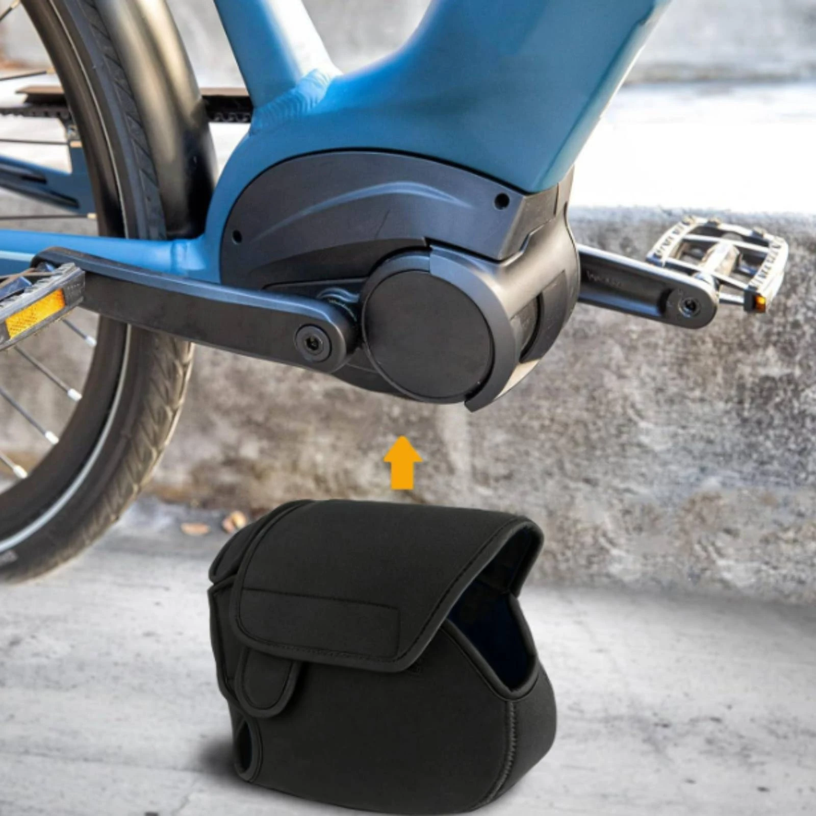 Electric Bike Engine Cover Wraparound Electric Bicycle Engine Cover Cycle Accessory Matte Finish Dustproof