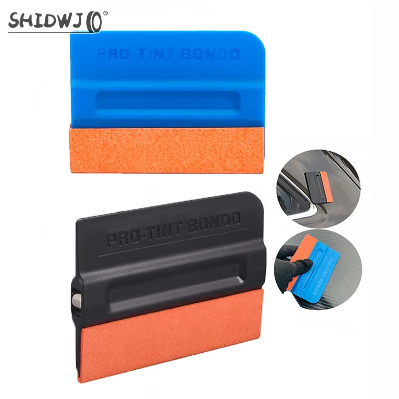 Car Magnetic Card Squeegee Vinyl Film Non-Scratch Scraper Window Suede Felt Cloth Edge Window Tinting Car Wrap Tool Accessories