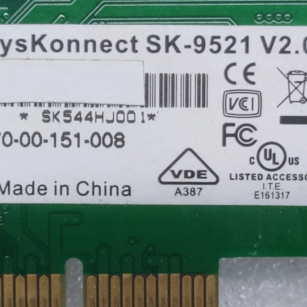 PCI NIC Gigabit Ethernet Networ per SysKonnect SK-9521 V2.0