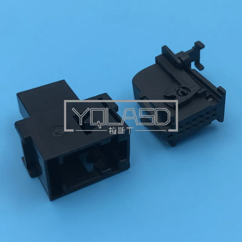 1 Set 12 Way Male Female Unsealed Socket AC Assembly 0.6 Series Car Power Amplifier Electric Wire Plug 1379096-3 Untuk VW Porsche