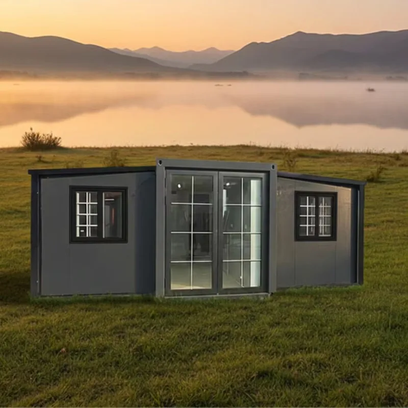 YG Customized Modular Double Wing Expandable Container House 2 3 Bedrooms Luxury Folding Tiny Home 20ft 40ft Modern Design