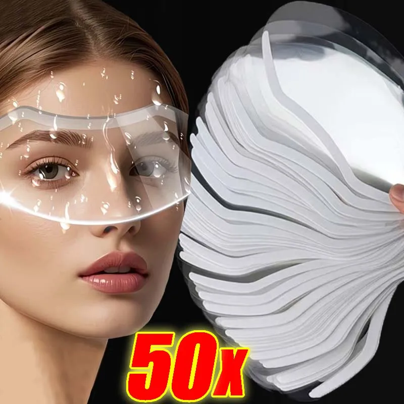 Salon Eye Protection Hairdressing Mask Hairspray Isolate Haircut Tool Face Protecting Forehead Mask Disposable Face Shield Film