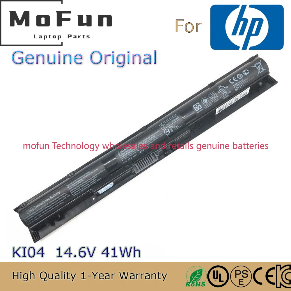 

Новый оригинальный аккумулятор KI04 14,6 В 41 Втч для ноутбука HP Pavilion 14 15 17 800009-421 800049-001 HSTNN-LB6S 15-AB297TX K104