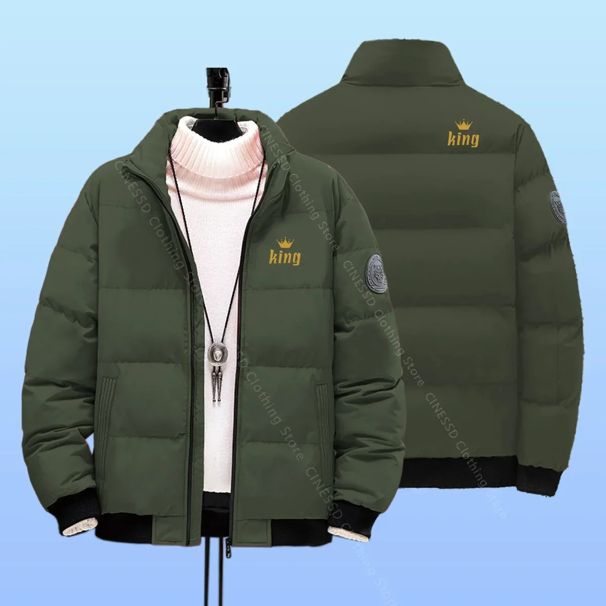 Puffer Jackets for Men Winter Jackets Down Coats 2026 New Stand Collar Padded Jackets Fashion Warm Man Lightweight Puffer Jacket