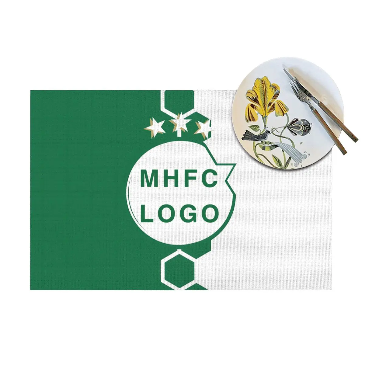 Israel F.C MHFC Champion PVC Woven Placemat Waterproof Easy Clean Washable Decoration Restaurant Kitchen