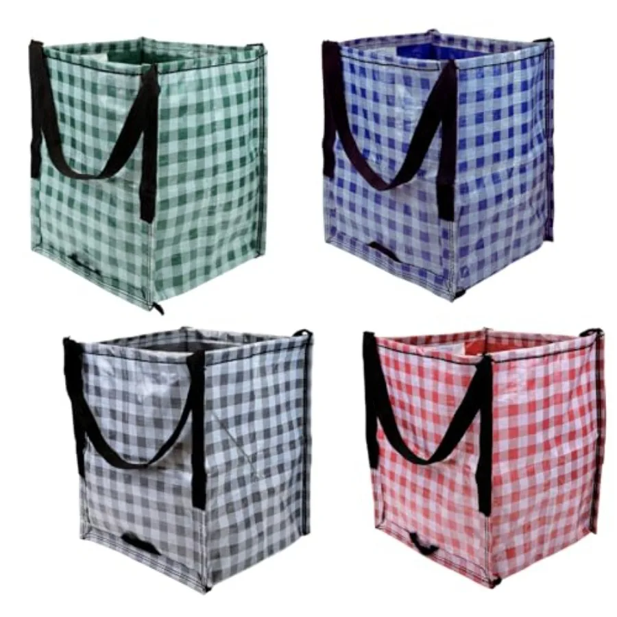 

Сверхпрочная сумка-тоут для хранения объемом 22 галлона, износостойкая сумка для переезда из тканого полипропилена, многоразовая, с самонесущей конструкцией, выдерживает до 500 фунтов