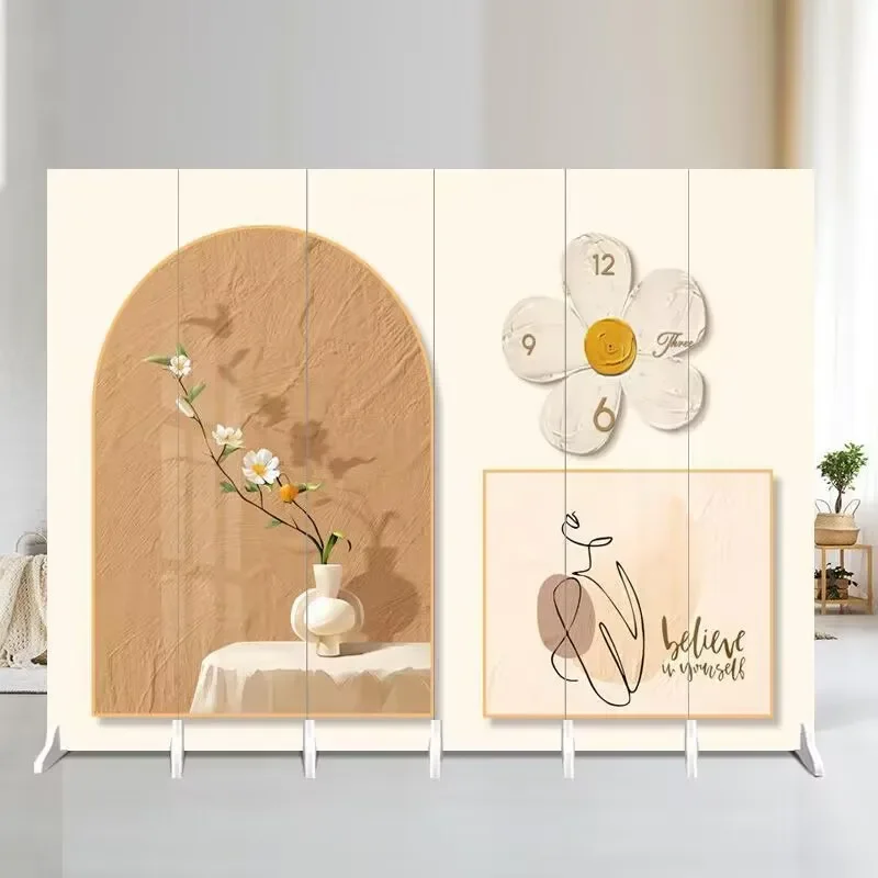 Creative Folding Screen Partition Modern Simple Room Divider for Living Room Bedroom Home Decor Live Stream Background Wall