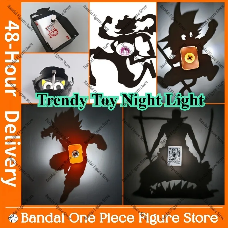 

In Stock One Piece Dragon Ball Super Saiyan Spider-Man Batman Luo Xiaohei Conan Edogawa Projection Night Light