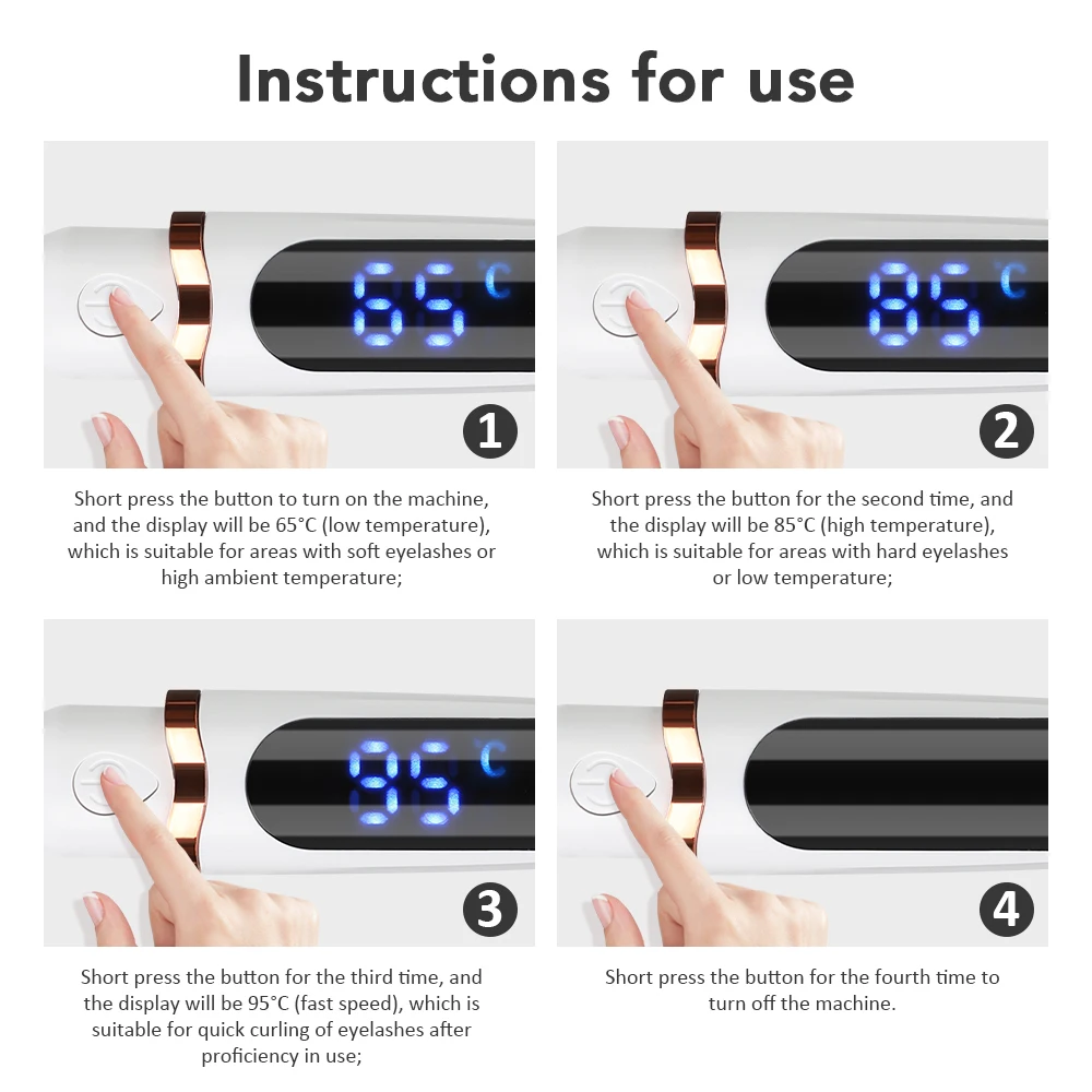 أداة تجعيد الرموش الكهربائية لتجعيد الرموش، قابلة لإعادة الشحن، تسخين سريع، أداة تجعيد الرموش الطبيعية، أداة مكياج تدوم طويلاً