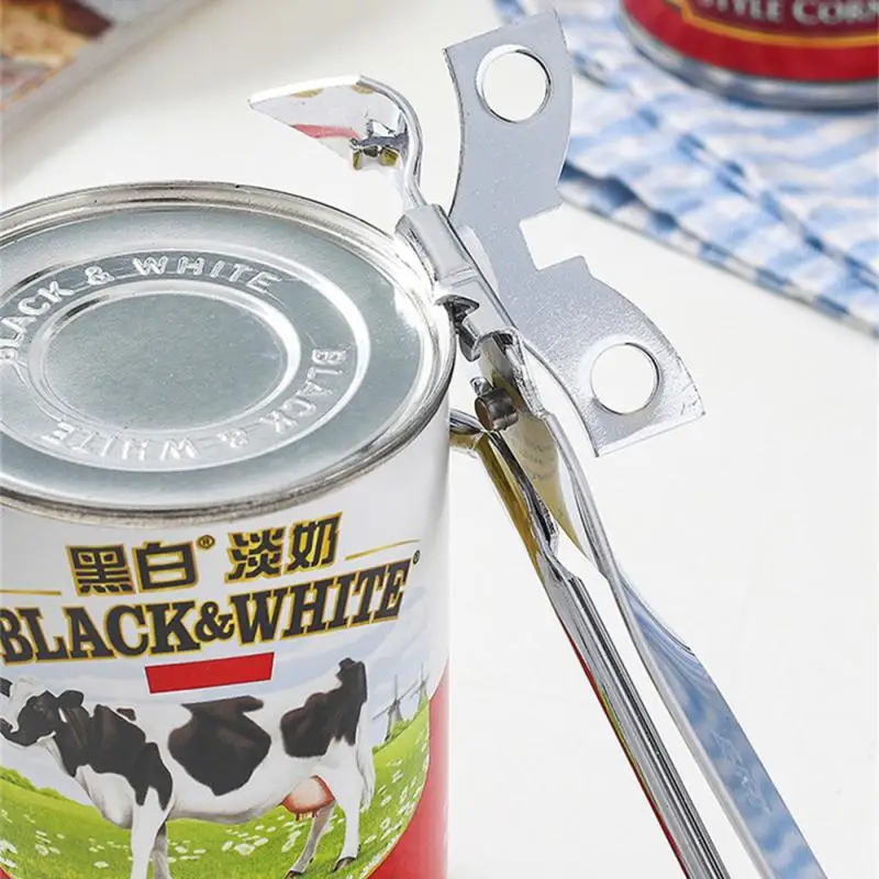 1PCS Cans Opener Tin Pull Metal  Manual Can Bottle Jar Tin Opener Camping Travel Side Cut Manual Jar Opener Kitchen Tools