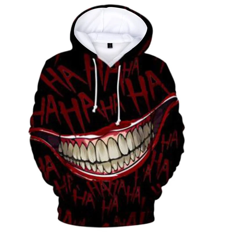 Autumn Winter Hoodies Haha joker Men's 3D Print Sweatshirt   Women Hip Hop Funny Streetwear Oversized Hoodie Couples Clothes