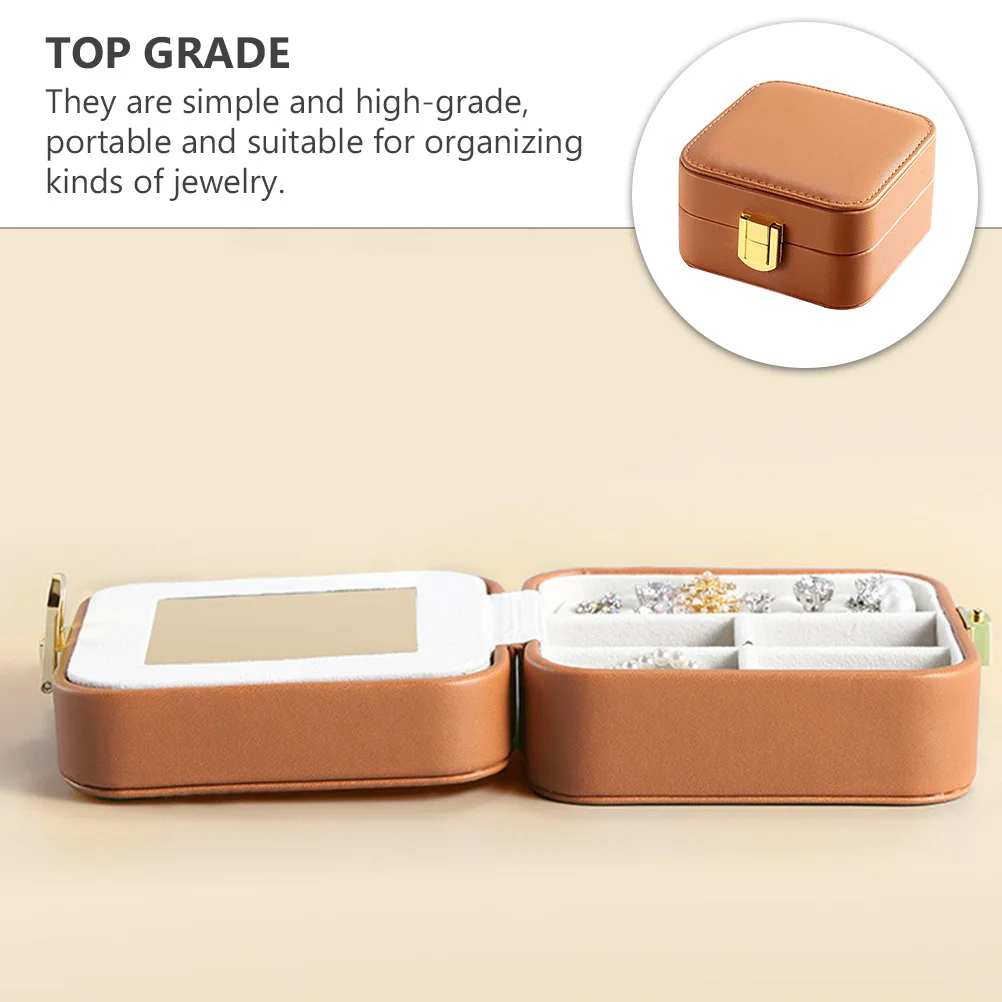 Jewelry Storage Box Delicate Design Jewelry Case Portable Organizer for Rings Necklace Bracelets Travel Use