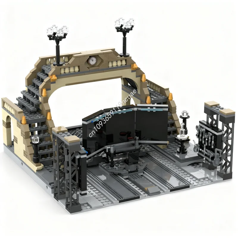 683pcs MOC Batcave Secret Train Terminal Super Heroes DCD Batmansed Model Building Blocks Construction Toys Christmas Gifts Kids