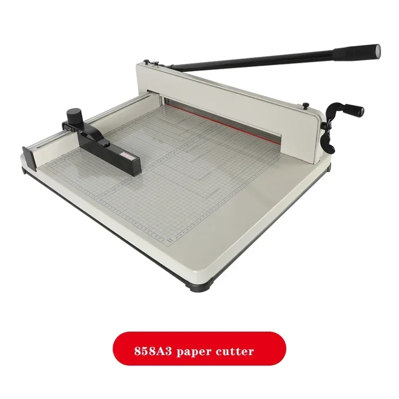 New Electric 858 Heavy Duty Cutter Manual Type A3 Steel Photo Printing Leather Paper Cutter Small Desktop Pvc Paper Cutter
