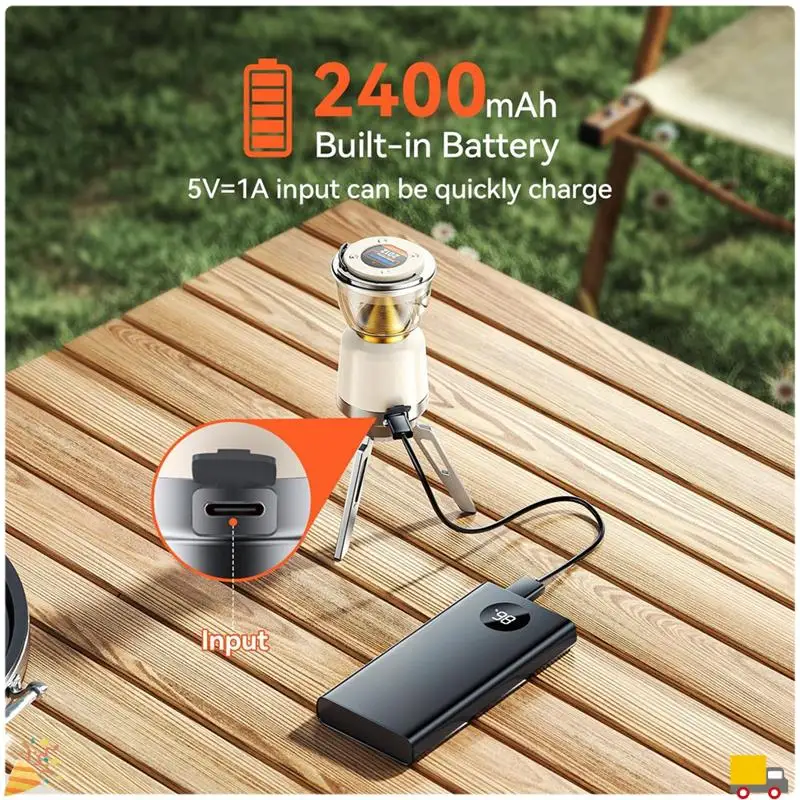 Ultraheldere LED-kampeerlamp met lange batterijduur, ideaal perfect voor buitenkamperen en tentsfeerverlichting