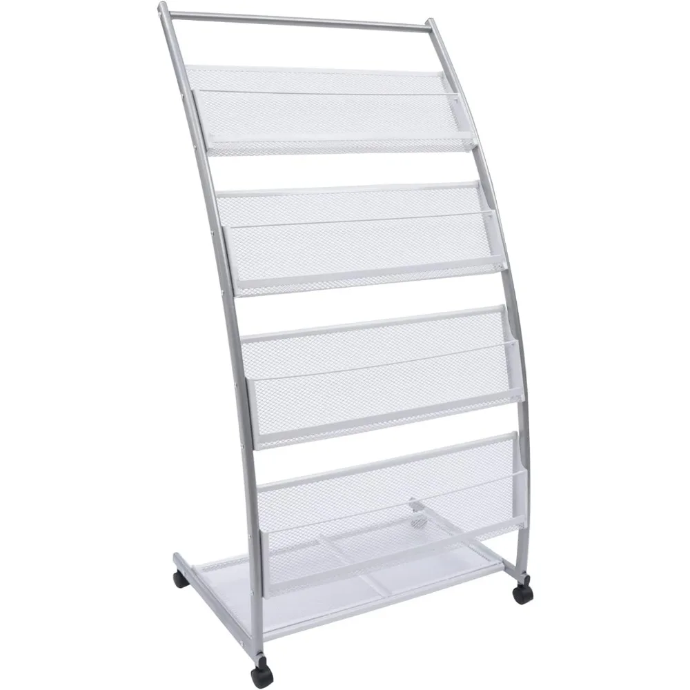 

Magazine Rack, 4-Layers Office Racks Brochure Display Stand Portable Catalog Literature Rack For Offices And Trade Shows Floor