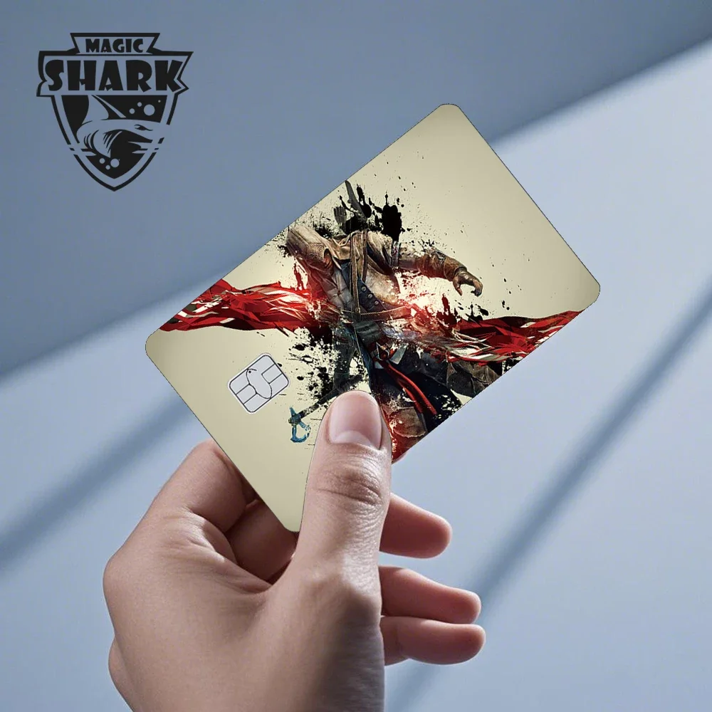 2025 Football Anime Dog Strewberry Lion Titan Halloween Matte PVC Sticker Film Skin Cover for Small Large Chip Credit Debit Card view 5