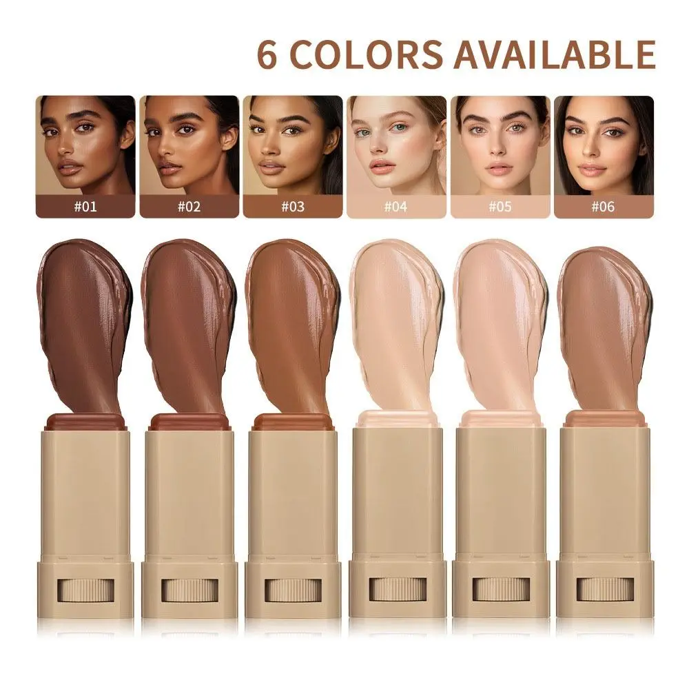 

Smooth Plumper Skin Tint Foundation Stick Boosted Skin Hight Coverage Foundation Balm Moisturizing Serum Full Coverage