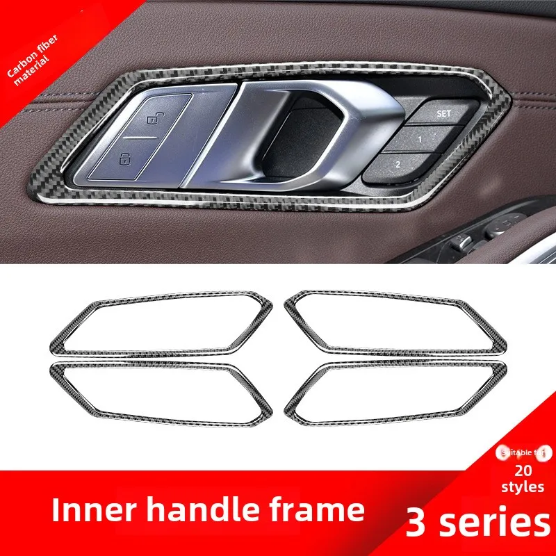 

Suitable for Bmw20-21New Style3SeriesG20Interior Modification Car Door Handle Frame Carbon Fiber Decorative Sticker