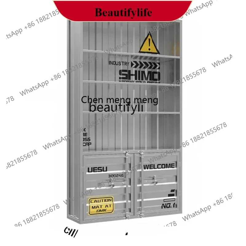 

G153 T Wrought iron wine cabinet display rack Restaurant Hotel shelf Bar Creative commercial wine display cabinet