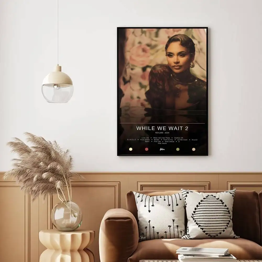 المغني الشهير K-Kehlani غطاء ألبوم الموسيقى الملصقات بينما ننتظر ملصق غرفة نوم جدار صورة فنية ديكور المنزل الهدايا