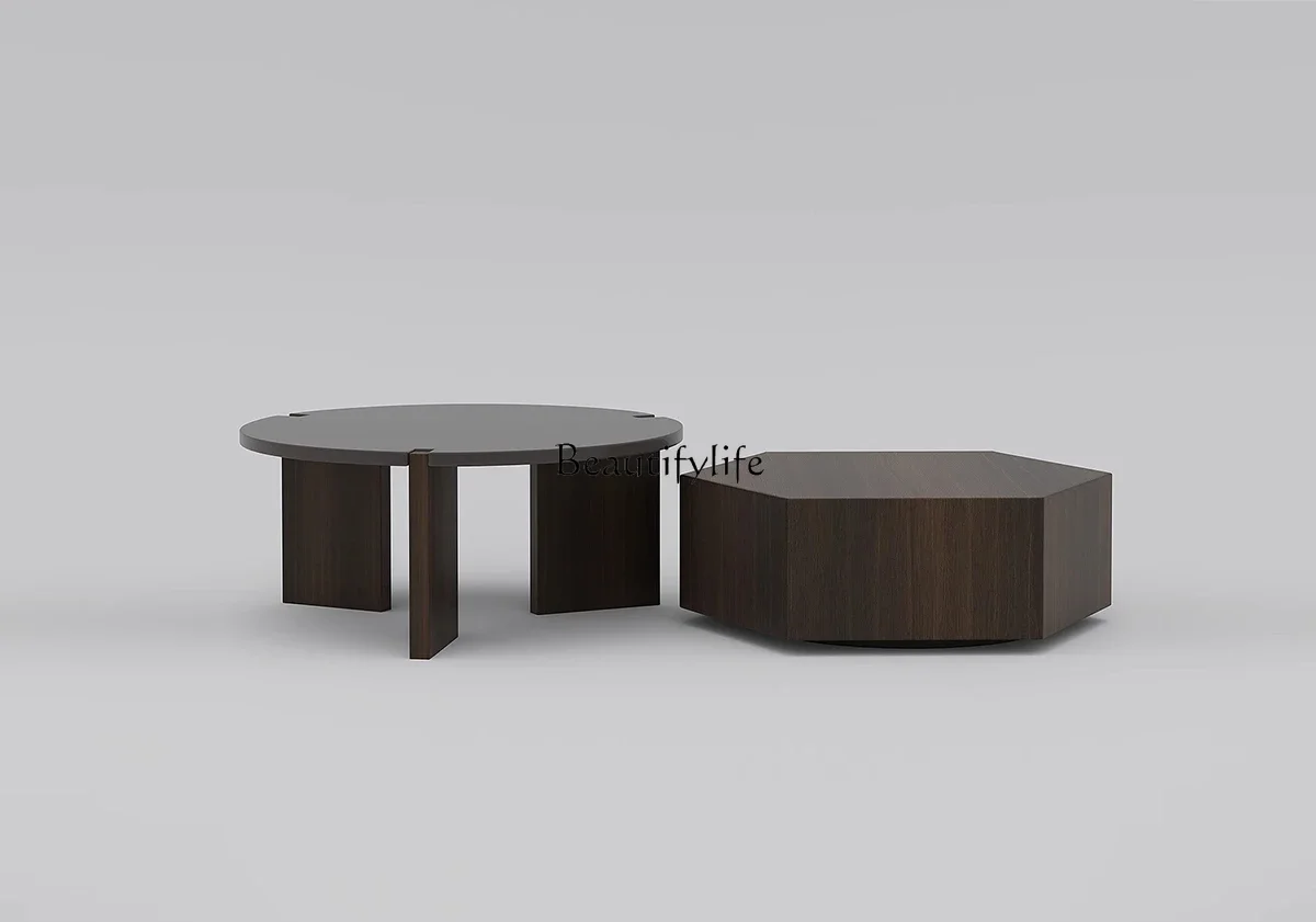 

Italian minimalist coffee table round living room home high-end creative coffee table combination