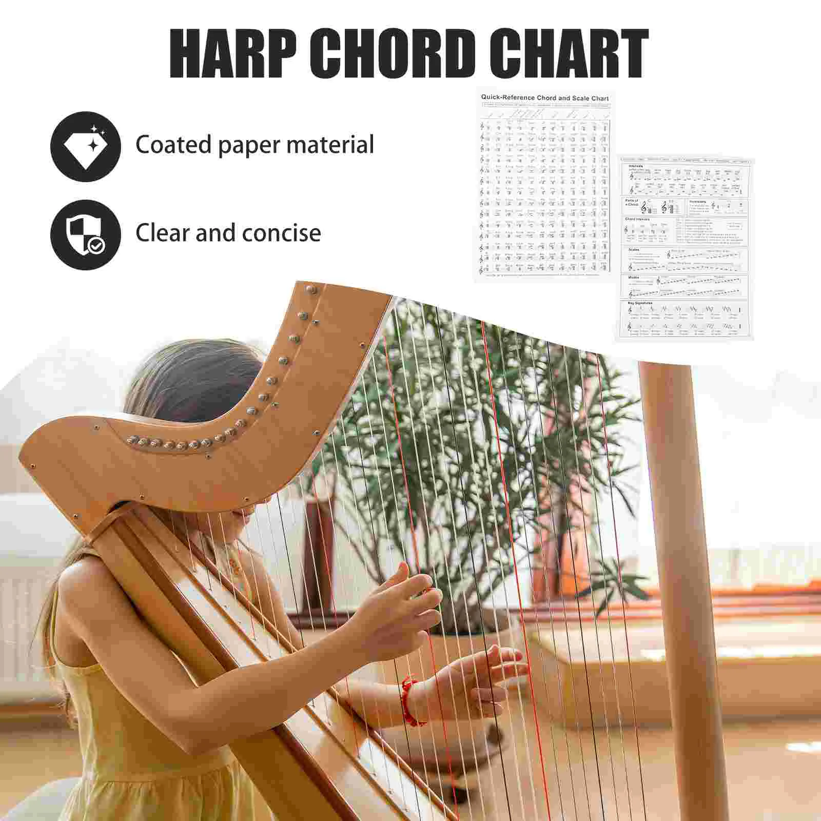 Chord Diagrama Gráfico para Teoria Musical, Cartazes, Iniciante Prática Círculo de quintas