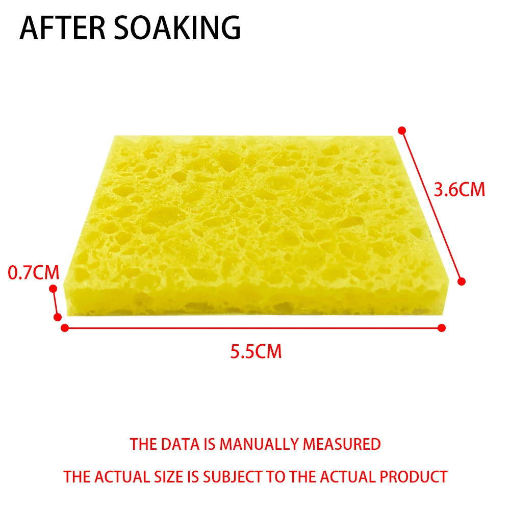 Clean Tool 10pc High Temperature Enduring Condense Electric Solder Welding Soldering Iron TIp Cleaning Sponge Yellow