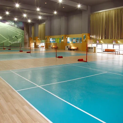Custom Litchi Texture Sport Court Used Waterproof No slip Good Quality Pvc Linoleum Floor Pvc Flooring Roll Floor Wood Grain