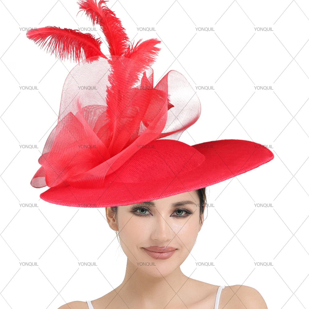 

40cm Imitation Sinamay Fascinators Big Size Derby Party Hats DIY Hair Accessories for Cocktail Headpieces