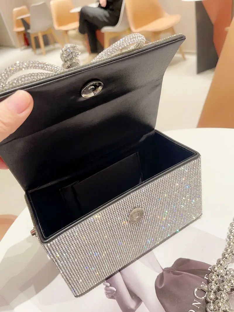 Designer de luxo bolsa feminina cristal brilhante strass diamante saco noite festa casamento bolsa embreagem ombro crossbody saco