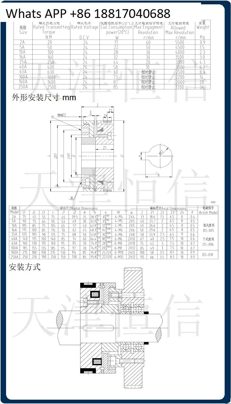 Frizione elettromagnetica a denti serie DLY5 (contatta il servizio clienti per più dimensioni)