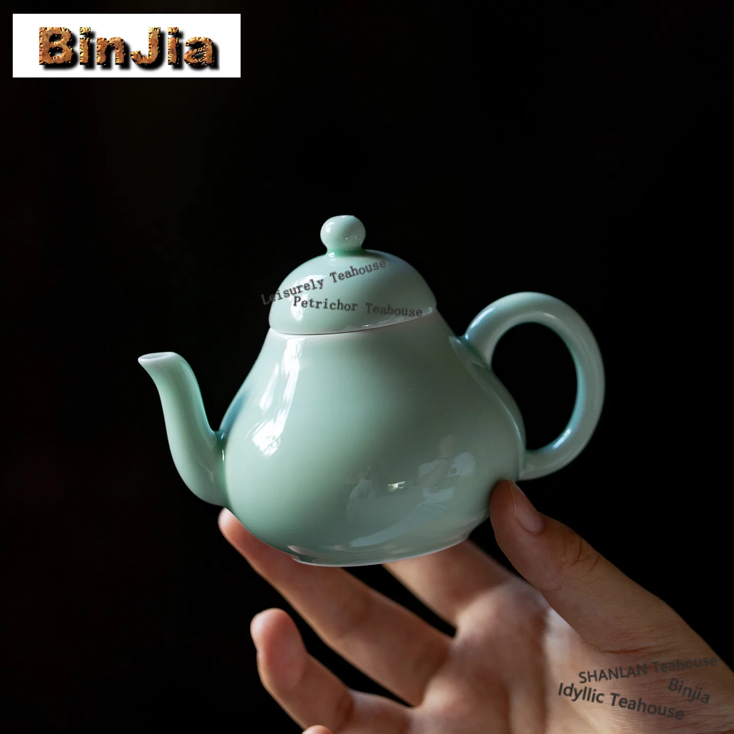 150ml Green Glaze Double Line Pyriform Teapot Luxury Tea Infuser Pot Household Tea Maker Kettle With Filter For Tea Craft Gift