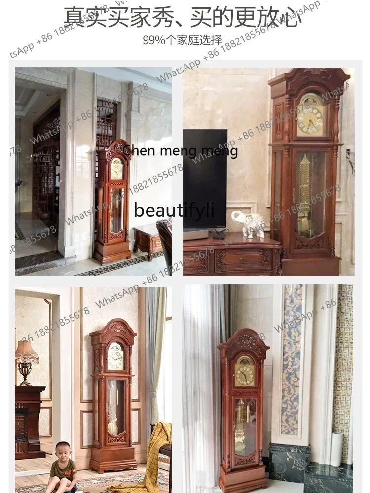 smt7486 new European living room table clock mechanical American standing clock Chinese retro pendulum clock classical ss 7486