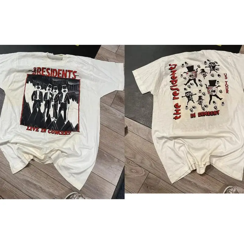 

Хлопковая футболка 80-х годов The Residents Parking Lot Tour Band для фанатов до 5XL