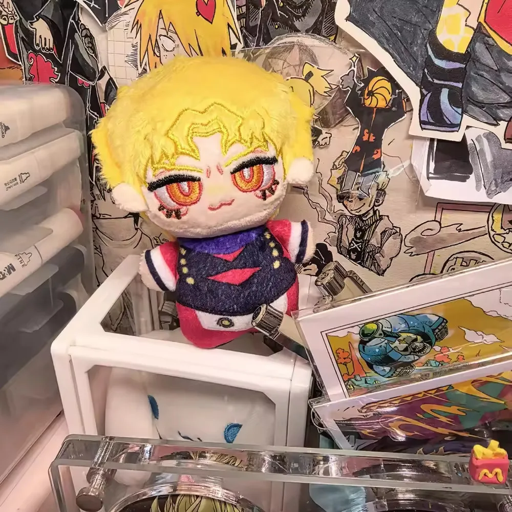10cm Anime JoJo's Bizarre Adventure Dio Brando Plush Doll Cartoon Stone Ocean Ermes Jotaro Kujo‌ Stuffed Toys Pendant Fans Gift