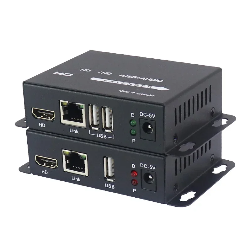 HD Optical Transmitter Ethernet Switch HD+USB Audio Video Optical Transmitter Network Extender Converter 1-Pair