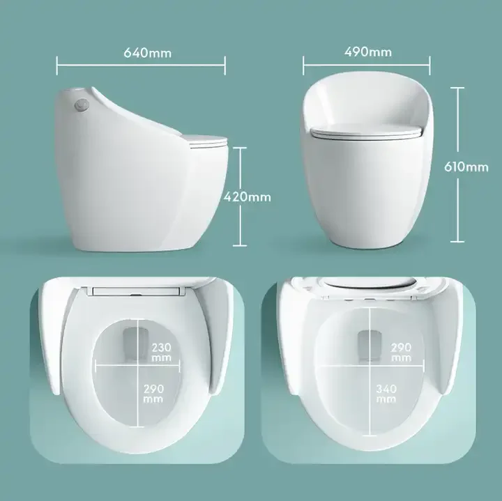 Luxury Gold Line Design Ceramic Sanitary Ware Toilet Bowl Egg Shape One Piece Wc Ceramic Toilet for Bathroom view 6